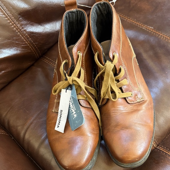 Sonoma Men\'s Tan Leather Chukka Boots main image 6